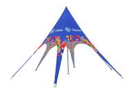 Openlucht Reclamester Gevormde Tent 600D Oxford 3X3M de Bestand Sublimatie van Singe Pole Fire leverancier