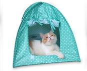 Lichtgewicht Kleurrijke Polyester Waterdichte Cat Tent Cute Pet Supplies 43x43x41cm leverancier