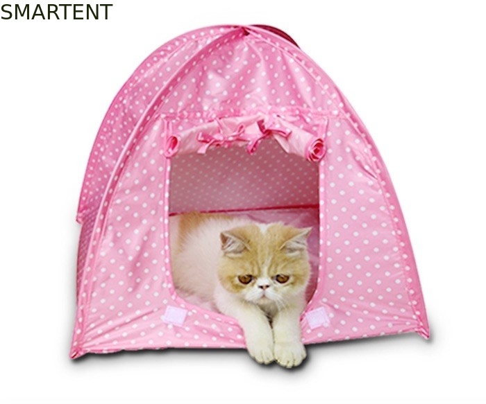 Lichtgewicht Kleurrijke Polyester Waterdichte Cat Tent Cute Pet Supplies 43x43x41cm leverancier