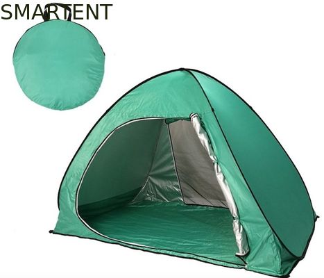 Custom Quick Open Automatic Pop Up Camping Tents 190T Zilveren gecoate Polyester Strand Markens