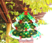 Breedte 27cm Roterende van de de Spinner 3D Kerstboom van de Metaalwind de Windklokkengelui leverancier