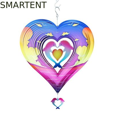 Kopen 300*300MM Wervelende van de de Spinnerzomer van de Metaalwind van de de Drukdolfijn UV de Windspinner online vervaardiging