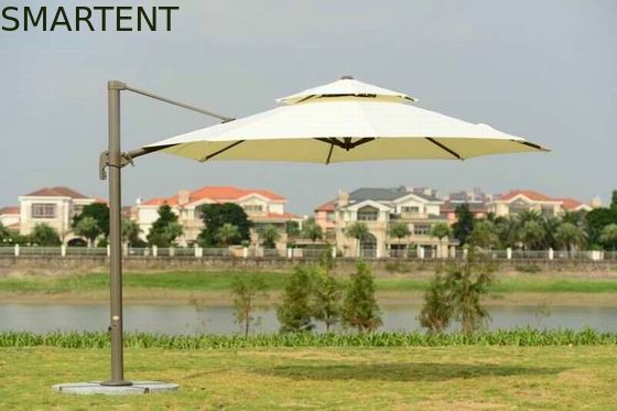 Kopen 250g het Zonneschermparaplu 3.5M van het polyesterstrand Cantilever Parasol Heavy-Granietbasis online vervaardiging