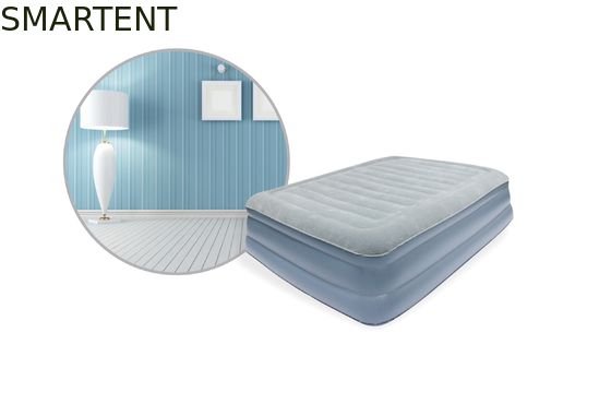 Kopen De lichtblauwe Luxe Tweelingmatras van de Grootte Opblaasbare Lucht Koningin Size Inflatable Outdoor Furniture online vervaardiging