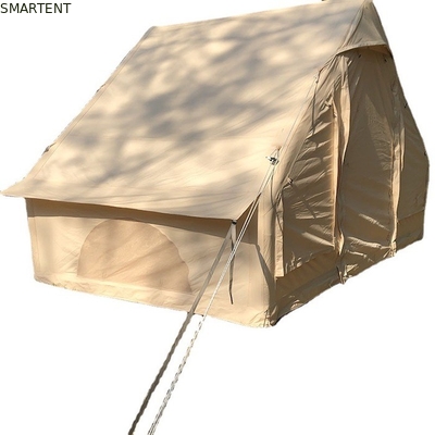 Buitenkampertenten Verdikte beige katoen regenbestendige opblaasbare tent voor familiekampen en avonturen in het buitenleven leverancier
