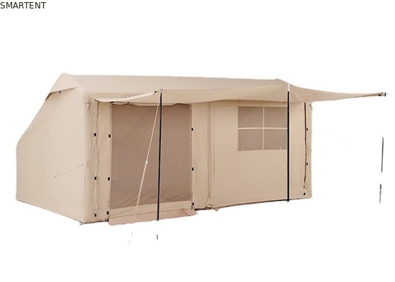 Buitenkampertenten 410*270*200cm Waterdicht Beige katoen opblaasbare tent voor 3-4 personen Forest Hut Stijl lichtgewicht en duurzaam voor buitenavonturen leverancier