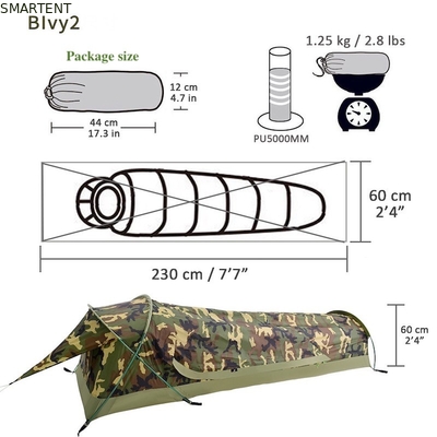 230*60*35cm buitenkampertenten Draagbare camotunneltent voor 1-2 personen Waterdicht en gemakkelijk te dragen leverancier