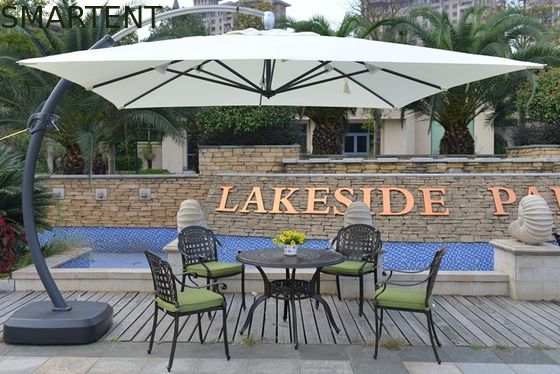 Kopen Van de de Paraplu Witte Tuin van het wind Bestand Vierkante Terras Parasol 350cm X 350cm online vervaardiging