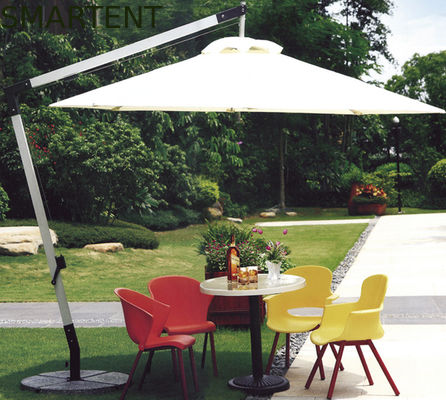 Kopen 2.5M Beige Double Patio Paraplu van de Paraplu de Ronde Compensatie 360 Graad Roterende Basis online vervaardiging