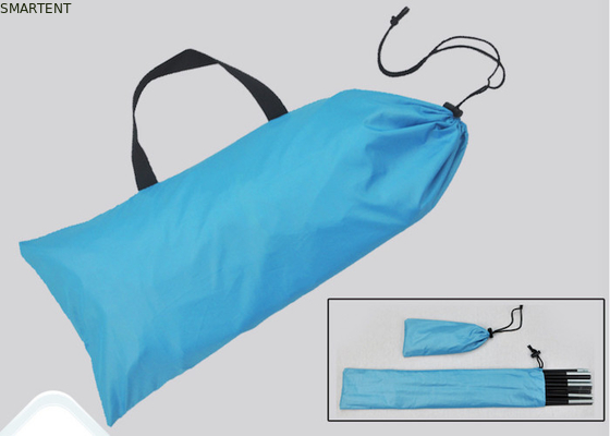 Blauw zilver gecoate 4 personen 210*210*130CM Polyester stranddek buitenkamperende tenten met UV-waterdichte bescherming leverancier