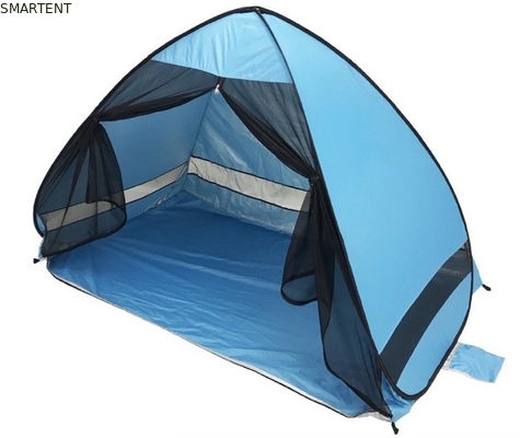 210*120*130cm Blauw Zilveren Polyester Outdoor Camping Beach Pop Up Tents leverancier