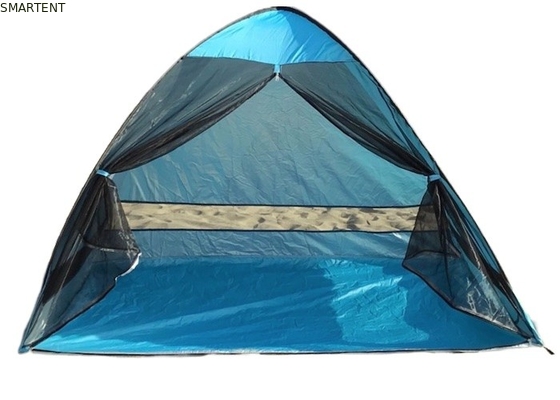 210*120*130cm Blauw Zilveren Polyester Outdoor Camping Beach Pop Up Tents leverancier
