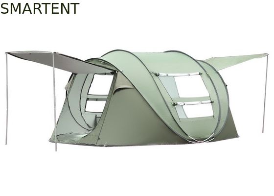 Kopen Breathable Panoramic Screen Window Groen 190T PU Coated Polyester Pop Up Camping Tent voor buitenactiviteiten online vervaardiging