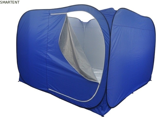 Buitenkampertenten 300*300*200CM Snelopende Automatische Zilveren Gecoate 190T Polyester Blauwe Pop Up Relief Tenten leverancier