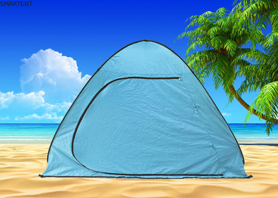 Custom Quick Open Automatic Pop Up Camping Tents 190T Zilveren gecoate Polyester Strand Markens leverancier
