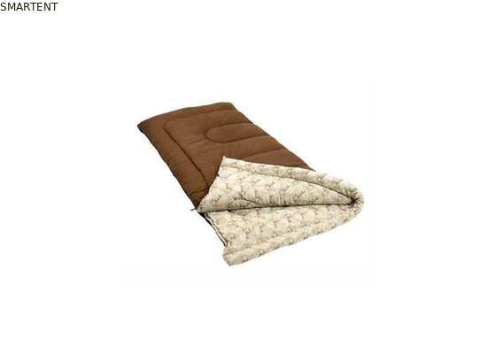 Rectangular Brown Flannel Envelope Brown PolyCotton Down Mountain Sleeping Bags Voor eenmalig gebruik leverancier
