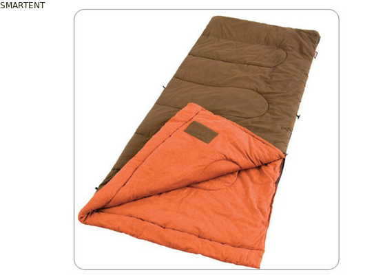 Rectangular Brown Flannel Envelope Brown PolyCotton Down Mountain Sleeping Bags Voor eenmalig gebruik leverancier