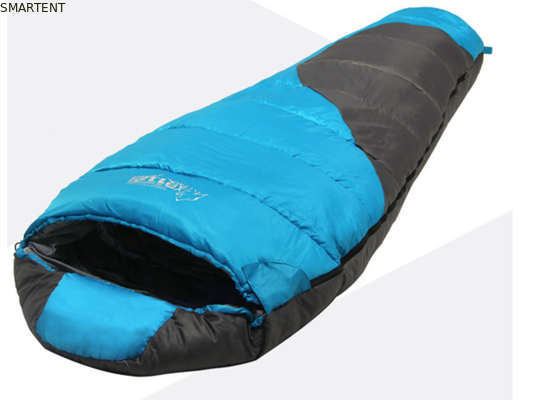 Buiten Dual Color Coated Polyester 210T 215*75CM 90% Duck Down Filling Mountain Sleeping Bags Warm Windproof Relax Zip Bag leverancier
