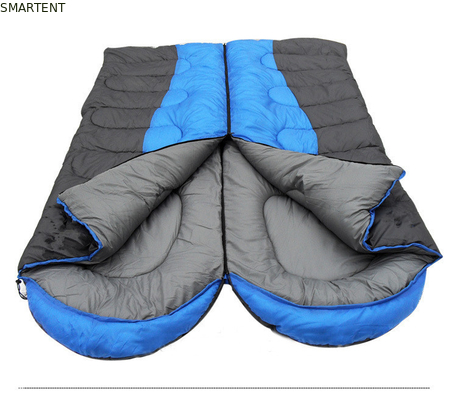 215*78cm Dual Color Outdoor Waterproof 190T Polyester Hollow Fiber Stuffing Klassiek Twee personen in één slaapzak leverancier