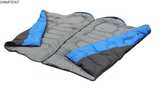 215*78cm Dual Color Outdoor Waterproof 190T Polyester Hollow Fiber Stuffing Klassiek Twee personen in één slaapzak leverancier