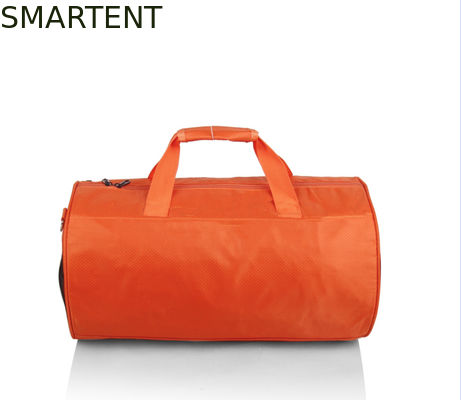 Kopen 45*25cm Buitenlicht Gewicht Oranje Kleur Waterdicht Gecoat Polyester Oxford Barrel Reistassen online vervaardiging