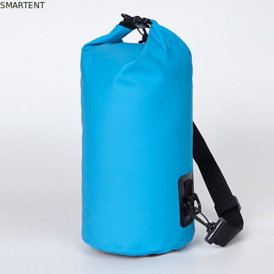 18*40cm Blauw PVC Tarpaulin Drybag Seal Camping Beach Rafting Overboard Waterdicht buiszak lichtgewicht 5L - 30L met riem leverancier