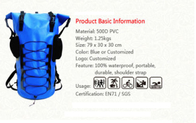 20L van de het Vatzak van reis500d pvc de Waterdichte Waterdichte Zakken van Backpacking leverancier