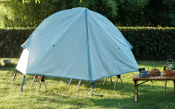 Verken het buitenleven met onze buitenkampertenten 200*120*95CM Blauw 210D Polyester Oxford tent wieg met opvouwbaar kamperbed leverancier