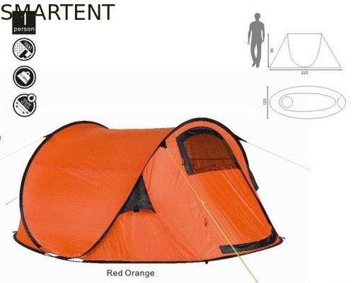 180X235X100CM Custom Waterdicht Outdoor Gecoat 190T Polyester 3-persoons Pop Up Camping Tent leverancier