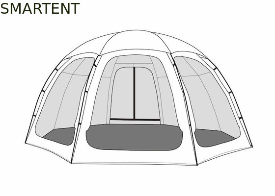 Kopen Octogonale waterdichte polycotton buitenkampertent met aluminium raam paal 4*4*2.4M online vervaardiging