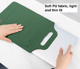 Hoge standaard 13 'groene PU multi-purpose laptop mouwtassen met ritszak leverancier