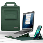 Hoge standaard 13 'groene PU multi-purpose laptop mouwtassen met ritszak leverancier