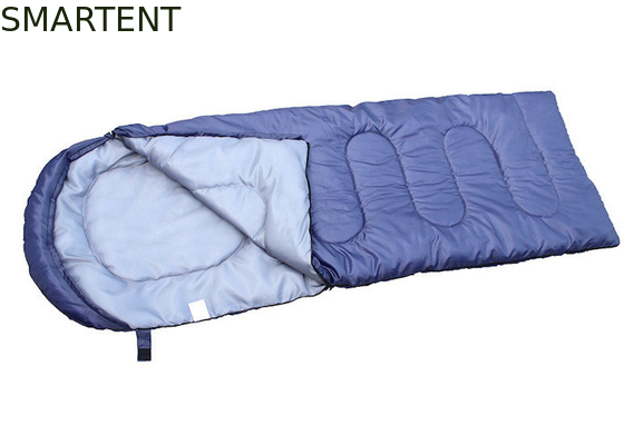 Op maat gemaakte 210*75cm Blauwe waterdichte 190T Polyester Outdoor Mountain Sleeping Bags Voor koud weer leverancier