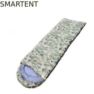 Kopen Waterdicht 200GSM Hollowfiber Mountain Sleeping Bags Camouflage Envelope Design online vervaardiging