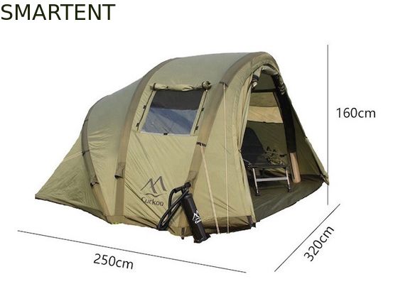kopen 2 personen vissershuis waterdicht 210D Oxford opblaasbare kampeertenten 320*250*160cm online vervaardiging