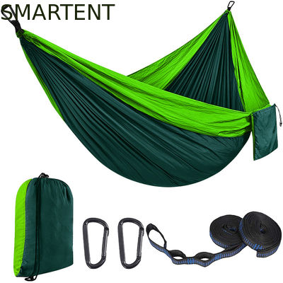 Kopen 280*140cm lichtgewicht dubbele kleur 210T Nylon Ripstop Outdoor Portable Camping Hammock online vervaardiging