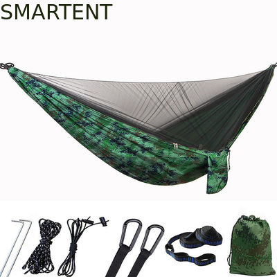 Kopen 290*140CM Camouflage 210T Nylon lichtgewicht Kamperen Muggennet Hangmat Voor ontspanning in de buitenlucht online vervaardiging