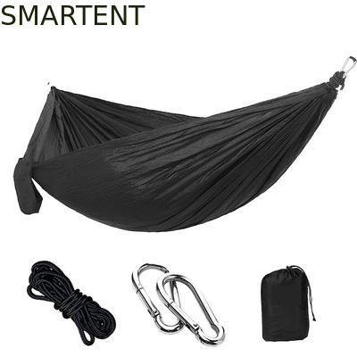 Kopen Outdoor Essential Zwart Kleur 210T Nylon Ripstop Draagbare Kamperhammock 270*140CM online vervaardiging