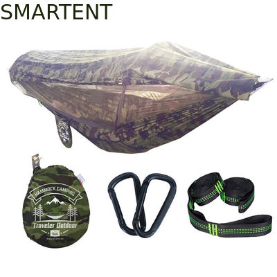 Kopen Buitengewoon lichtgewicht draagbare muggenbestendige camouflage 70D Ripstop Nylon Camping Hammock 270 * 140CM online vervaardiging