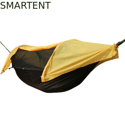 Kopen 270*140cm Buiten gele waterdicht 210T Polyester Draagbare Kampertent 70D Ripstop Nylon Muizennet Hangmat 2 in 1 online vervaardiging