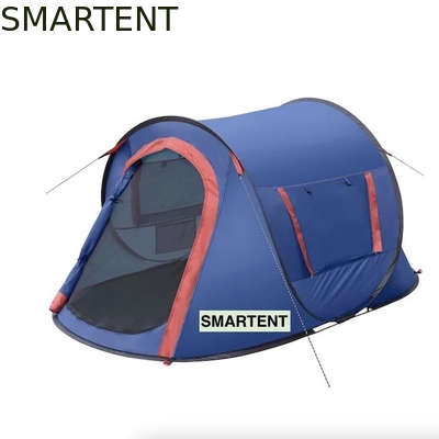 7.2ft*4.5ft*40inch Makkelijk opzetten voor 2 personen Blauw Waterdicht Polyester Pop Up Camping Tent Met Geventileerde Mesh Windows leverancier