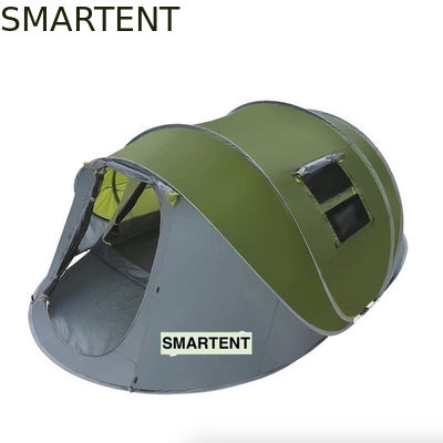 Lichtgewicht vouwbare waterdichte 4-6 personen Pop Up Camping tent met dubbele deuren en ventilatie mesh ramen leverancier