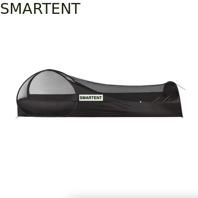 82.6*27.6*19.7 inch zwart Easy Pop Up Camping Tents met waterdichte vloer Glasvezel Stang draagtas voor 1 persoon leverancier