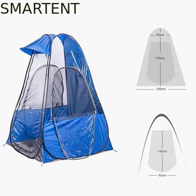120*120*170cm lichtgewicht draagbare blauwe doorzichtige waterdichte polyester pop-up sport tenten leverancier