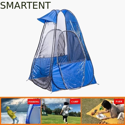 120*120*170cm lichtgewicht draagbare blauwe doorzichtige waterdichte polyester pop-up sport tenten leverancier