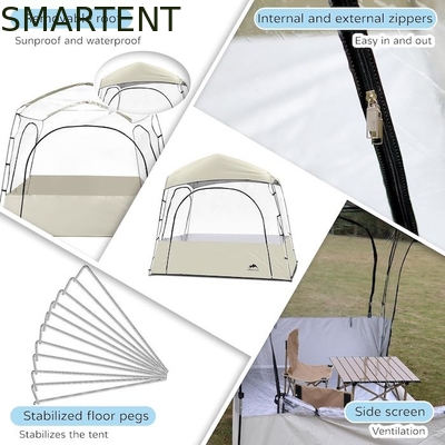 2.41*2.10*1.50M 6-persoons sterk glasvezel frame pop-up sport tenten met UV bescherming en waterdicht ontwerp leverancier