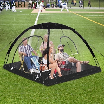 71*71*65'inches 4 personen TPU Transparent Glasvezel Frame Quick Set Up Waterdicht UV Bescherming Pop Up Sports Tent leverancier
