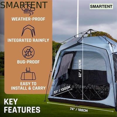 157*130*188CM 4 personen automatisch glasvezel frame grijs polyester pop-up sport tent waterdicht enkellaag gemakkelijk in te stellen leverancier
