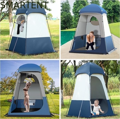 160*160*240CM Blauw Waterdicht 210T Polyester Pop Up Privacy Tenten Met UV Bescherming Voor Kamperen En Outdoor Evenementen leverancier