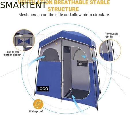 2.11*1.07*2.13M Blauw Waterdicht Polyester Instant Pop Up Privacy Tenten Met Volledige Dekking Zipperde Deur En Venster leverancier